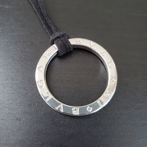 Bvlgari keyring sterling silver pendant
